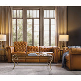Glover Leather Power Reclining Sofa, Dorn Caramel