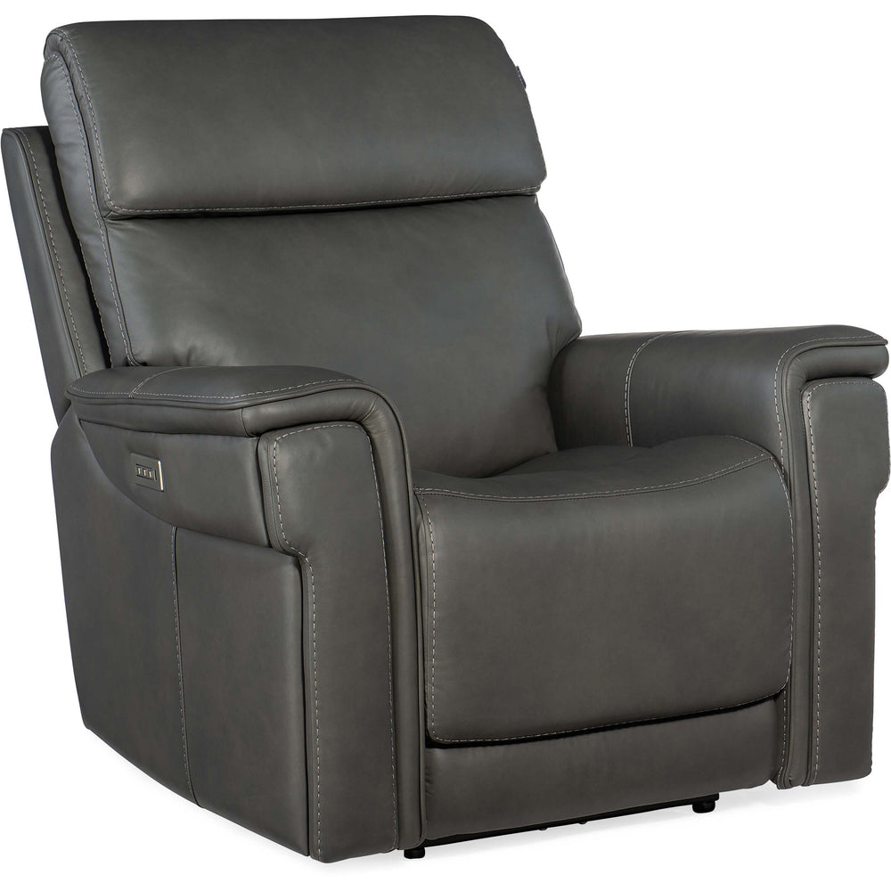 Lyra Zero Gravity Power Leather Recliner, Sahara Dorian Gray-Furniture - Chairs-High Fashion Home