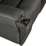 Lyra Zero Gravity Power Leather Recliner, Sahara Dorian Gray-Furniture - Chairs-High Fashion Home