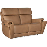 Lyra Zero Gravity Power Leather Loveseat, Sahara Sandalwood-Furniture - Sofas-High Fashion Home
