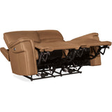 Lyra Zero Gravity Power Leather Loveseat, Sahara Sandalwood-Furniture - Sofas-High Fashion Home