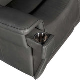 Lyra Zero Gravity Leather Power Loveseat, Sahara Dorian Gray-Furniture - Sofas-High Fashion Home