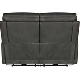 Lyra Zero Gravity Leather Power Loveseat, Sahara Dorian Gray-Furniture - Sofas-High Fashion Home