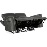 Lyra Zero Gravity Leather Power Loveseat, Sahara Dorian Gray-Furniture - Sofas-High Fashion Home