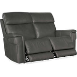 Lyra Zero Gravity Leather Power Loveseat, Sahara Dorian Gray-Furniture - Sofas-High Fashion Home