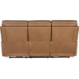 Lyra Zero Gravity Power Leather Sofa, Sahara Sandalwood-Sofas-High Fashion Home