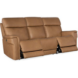 Lyra Zero Gravity Power Leather Sofa, Sahara Sandalwood-Sofas-High Fashion Home