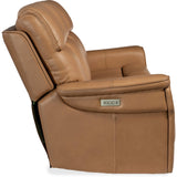 Lyra Zero Gravity Power Leather Sofa, Sahara Sandalwood-Sofas-High Fashion Home