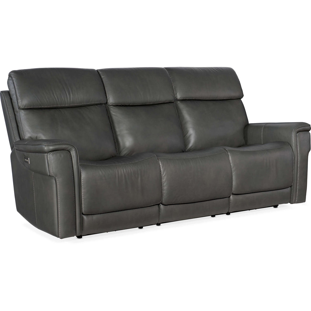 Lyra Zero Gravity Power Leather Sofa, Sahara Dorian Gray-Sofas-High Fashion Home