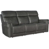 Lyra Zero Gravity Power Leather Sofa, Sahara Dorian Gray-Sofas-High Fashion Home