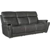 Lyra Zero Gravity Power Leather Sofa, Sahara Dorian Gray-Sofas-High Fashion Home