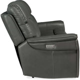 Lyra Zero Gravity Power Leather Sofa, Sahara Dorian Gray-Sofas-High Fashion Home