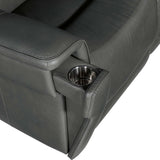 Lyra Zero Gravity Power Leather Sofa, Sahara Dorian Gray-Sofas-High Fashion Home