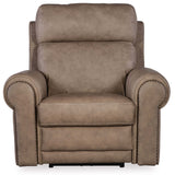 Duncan Leather Power Recliner, Kalahari Camel-Furniture - Chairs-High Fashion Home