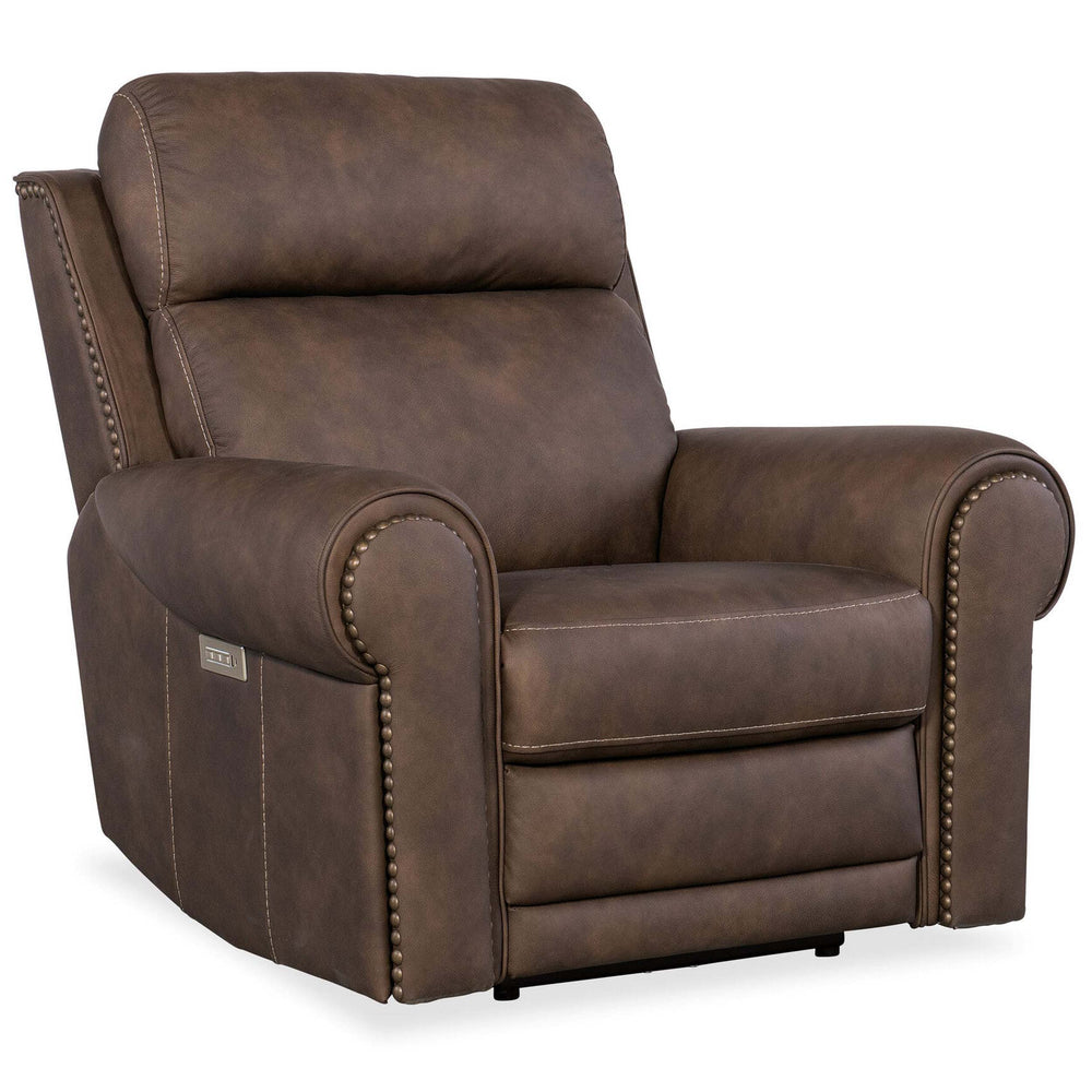 Duncan Leather Power Recliner by Hooker