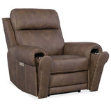 Duncan Leather Power Recliner, Kalahari Bark-Furniture - Chairs-High Fashion Home
