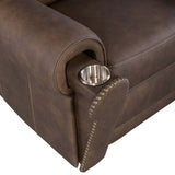 Duncan Leather Power Recliner, Kalahari Bark-Furniture - Chairs-High Fashion Home