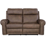 Duncan Leather Power Loveseat, Kalahari Bark-Furniture - Sofas-High Fashion Home