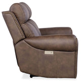 Duncan Leather Power Loveseat, Kalahari Bark-Furniture - Sofas-High Fashion Home