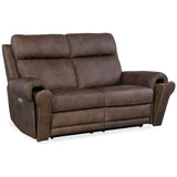 Duncan Leather Power Loveseat, Kalahari Bark-Furniture - Sofas-High Fashion Home