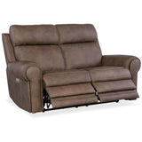 Duncan Leather Power Loveseat, Kalahari Bark-Furniture - Sofas-High Fashion Home