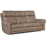 Duncan Leather Power Sofa, Kalahari Camel-Furniture - Sofas-High Fashion Home