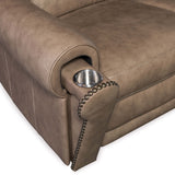 Duncan Leather Power Sofa, Kalahari Camel-Furniture - Sofas-High Fashion Home