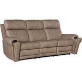 Duncan Leather Power Sofa, Kalahari Camel-Furniture - Sofas-High Fashion Home