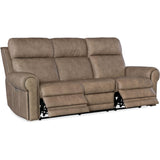 Duncan Leather Power Sofa, Kalahari Camel-Furniture - Sofas-High Fashion Home