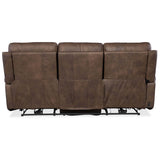 Duncan Leather Power Sofa, Kalahari Bark-Furniture - Sofas-High Fashion Home