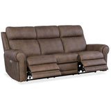 Duncan Leather Power Sofa, Kalahari Bark-Furniture - Sofas-High Fashion Home