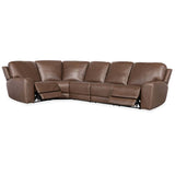 Torres 5 Piece Leather L-Sectional, Sorrento Mocha-Furniture - Sofas-High Fashion Home