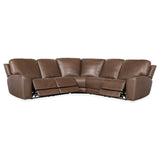 Torres 5 Piece Leather Sectional, Sorrento Mocha-Furniture - Sofas-High Fashion Home