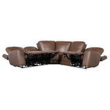 Torres 5 Piece Leather Sectional, Sorrento Mocha-Furniture - Sofas-High Fashion Home