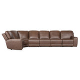 Torres 6 Piece Leather L-Sectional, Sorrento Mocha-Furniture - Sofas-High Fashion Home