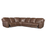 Torres 6 Piece Leather Sectional, Sorrento Mocha-Furniture - Sofas-High Fashion Home
