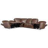Torres 6 Piece Leather Sectional, Sorrento Mocha-Furniture - Sofas-High Fashion Home