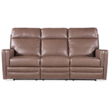 Twain Leather Power Sofa, Umber-Furniture - Sofas-High Fashion Home