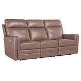 Twain Leather Power Sofa, Umber-Furniture - Sofas-High Fashion Home