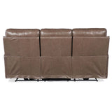 Twain Leather Power Sofa, Umber-Furniture - Sofas-High Fashion Home