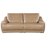 Wayward Leather Power Sofa, Latte-Furniture - Sofas-High Fashion Home