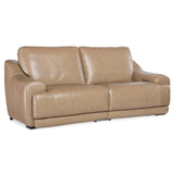 Wayward Leather Power Sofa, Latte-Furniture - Sofas-High Fashion Home