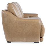 Wayward Leather Power Sofa, Latte-Furniture - Sofas-High Fashion Home