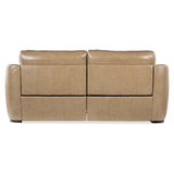 Wayward Leather Power Sofa, Latte-Furniture - Sofas-High Fashion Home