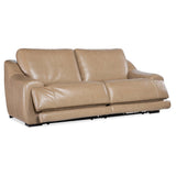 Wayward Leather Power Sofa, Latte-Furniture - Sofas-High Fashion Home