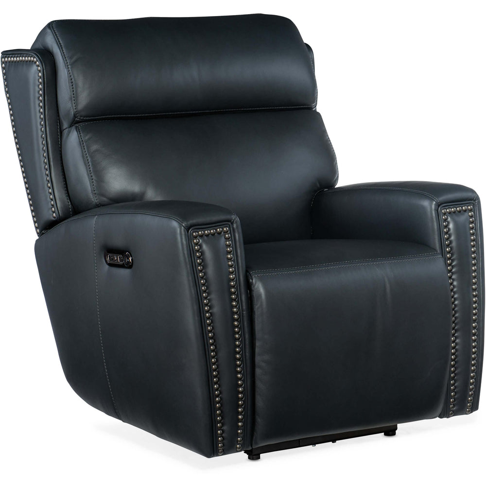 Ruthe Zero Gravity Power Leather Recliner, Salvo Denim-Furniture - Chair-High Fashion Home