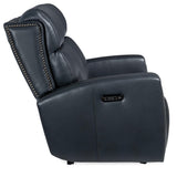 Ruthe Leather Zero Gravity Power Recline Loveseat, Salvo Denim-Furniture - Chairs-High Fashion Home