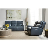 Ruthe Leather Zero Gravity Power Recline Loveseat, Salvo Denim-Furniture - Chairs-High Fashion Home