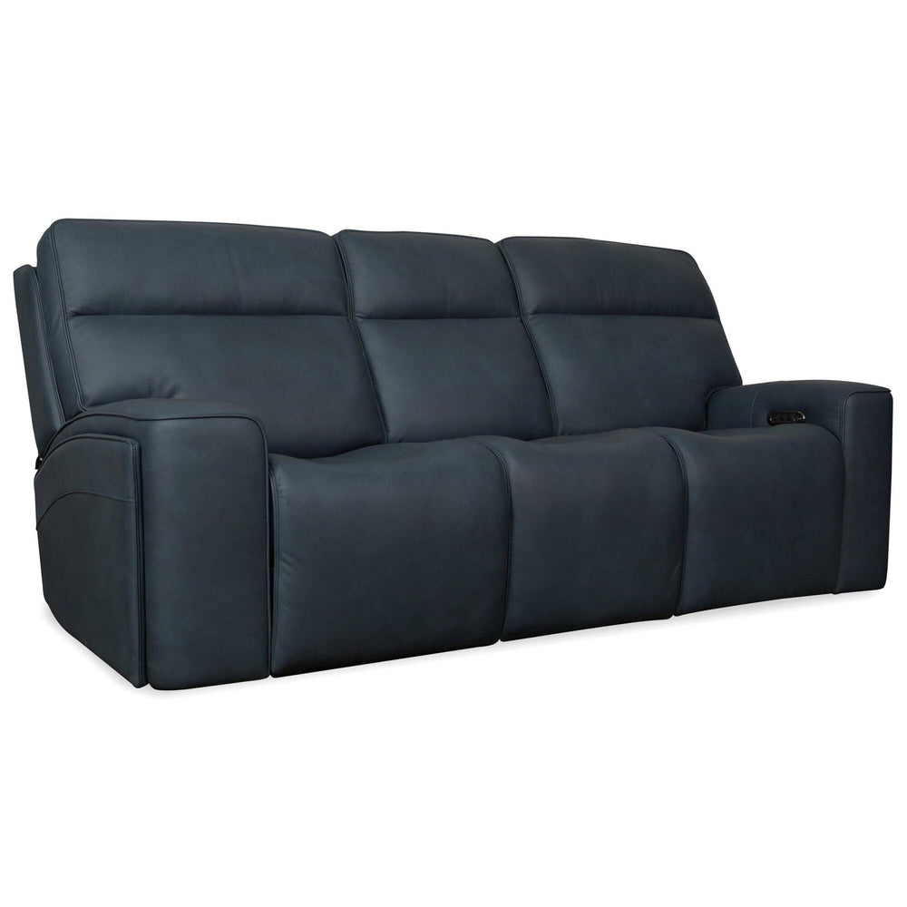 Riverton Leather Power Sofa, Dante Afterdusk-Furniture - Sofas-High Fashion Home
