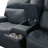 Riverton Leather Power Sofa, Dante Afterdusk-Furniture - Sofas-High Fashion Home